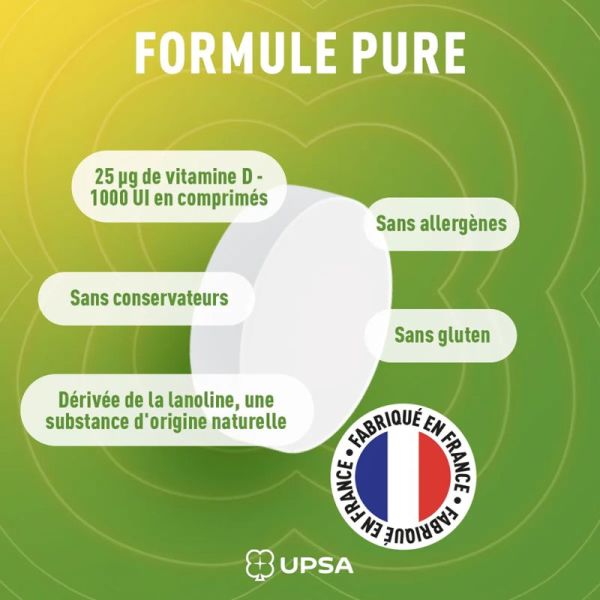 UPSA Immunité Vitamine D3 1000 UI 30 Comprimés – Ossature et défenses naturelles