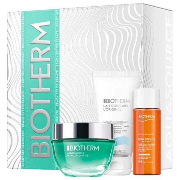 Biotherm Aquasource Coffret Routine Hydratation Intense - Aquasource Gel + Biosource Oil + Lait Original