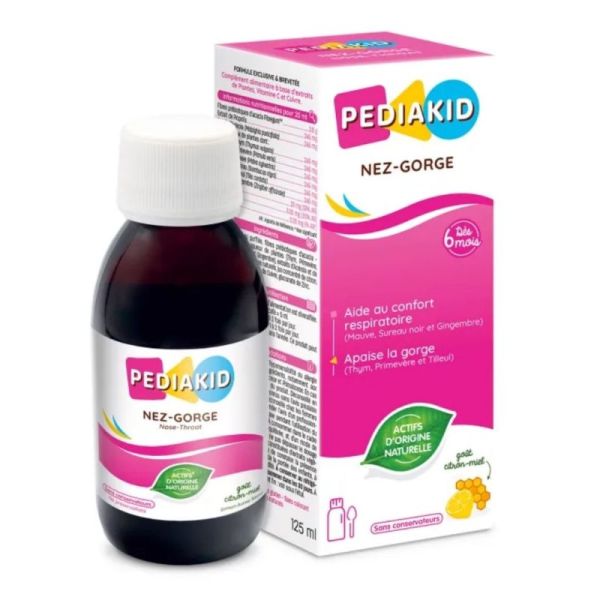 Pédiakid Sirop Nez-Gorge 125 ml – Dégager et apaiser les voies respiratoires