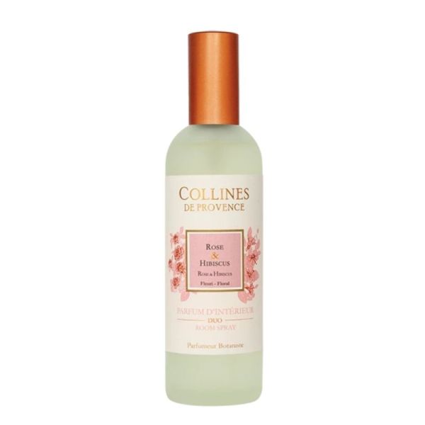 Collines de Provence Parfum d’Intérieur Rose & Hibiscus Spray – parfum floral élégant et raffiné