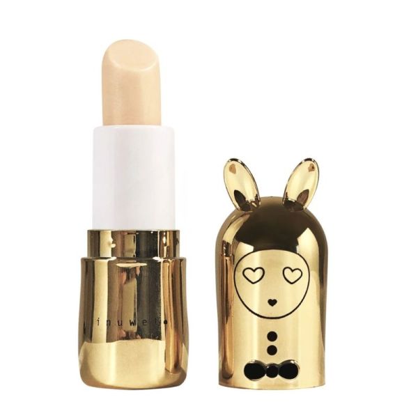 Inuwet Mini Coffret Glitter Doré Vernis Doré Parfumé Papaye & Baume à Lèvres Nacré Parfumé Cheesecake