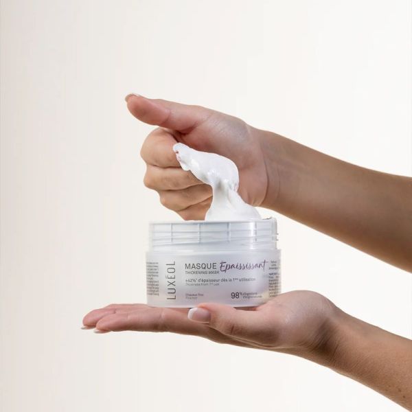 Luxéol Masque Épaississant - 200ml - Densifie, démêle et sublime les cheveux fins