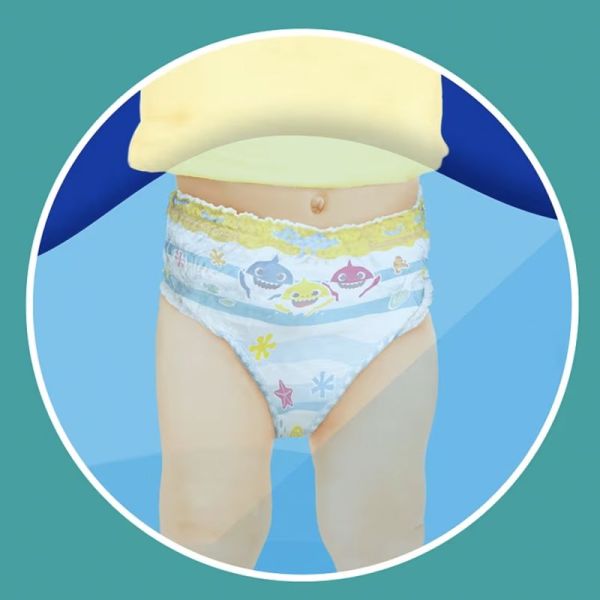 Pampers Splashers Couches-Culottes de Bain Taille 3-4 de 6 à 11kg Baby Shark - 12 couches – Confort et anti-gonflement