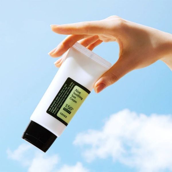 COSRX Aloe Soothing Sun Cream SPF50+ PA+++ 50ml - Crème solaire hydratante et apaisante à l'aloe vera
