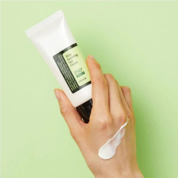 COSRX Aloe Soothing Sun Cream SPF50+ PA+++ 50ml - Crème solaire hydratante et apaisante à l'aloe vera