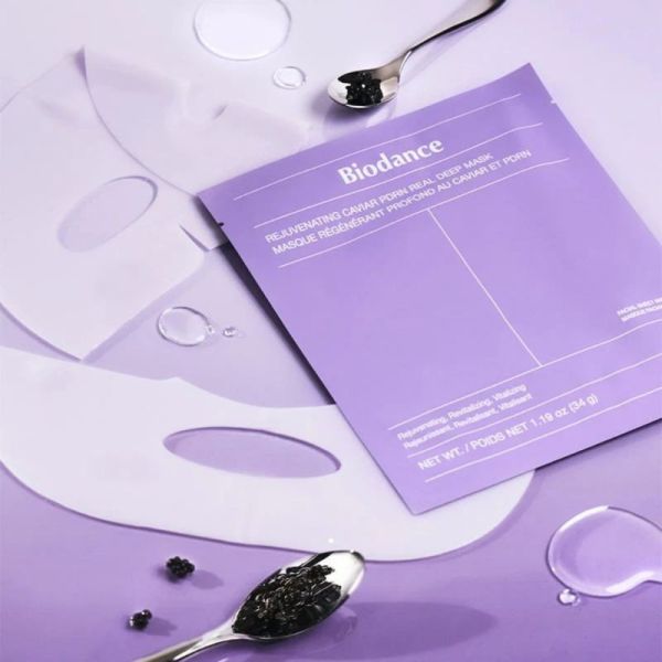 Biodance Rejuvenating Caviar PDRN Real Deep Mask 1 unité - Masque hydrogel anti-âge global et revitalisant