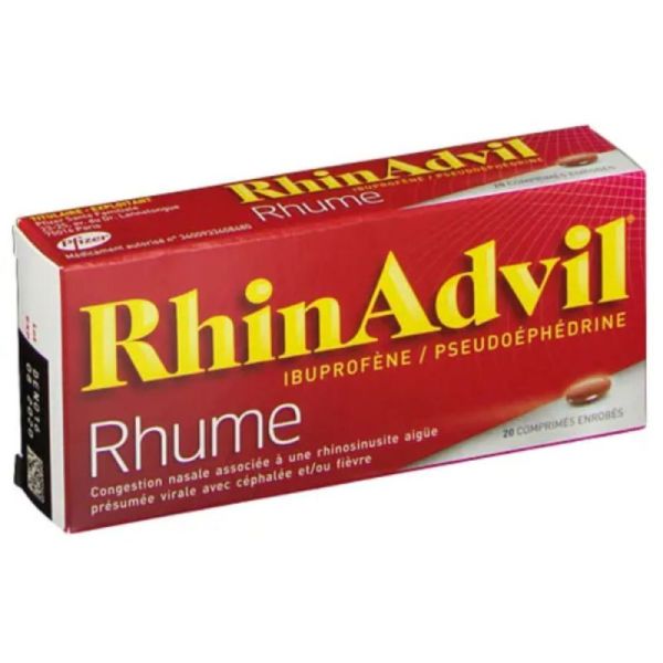 RhinAdvil Rhume 20 comprimés - Ibuprofène