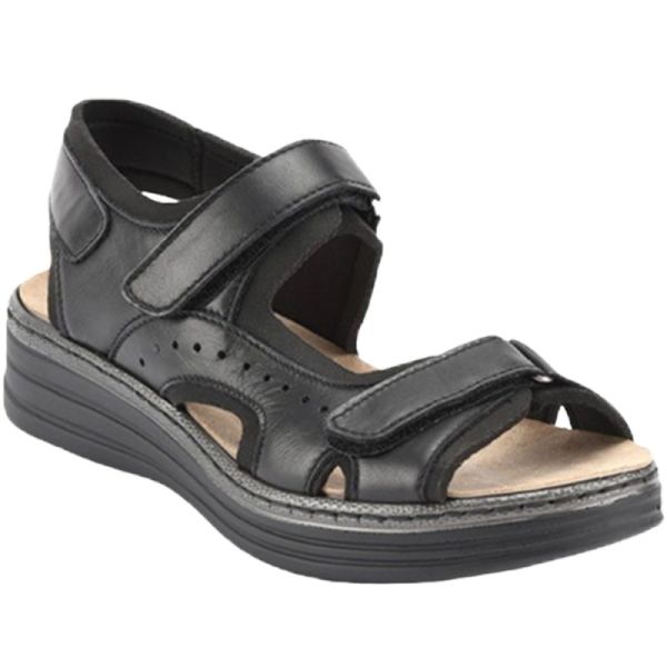 Gibaud CHUT Bergame Noir - Chaussures Confort Femme Pieds Déformés