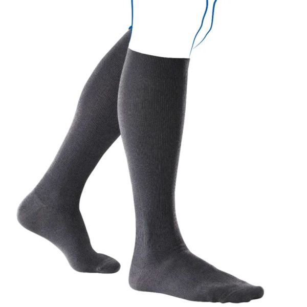 Thuasne Venoflex Fast Coton Chaussettes de Contention Homme Classe 2 Long – Fibre naturelle et confort