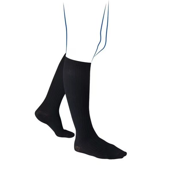 Thuasne Venoflex Fast2 Lin Chaussettes de Contention Femme Noir - Long - Taille 1