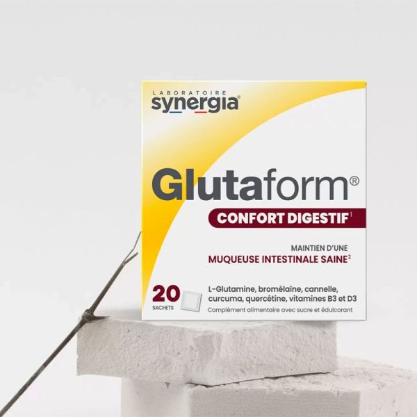 Synergia Glutaform Confort Digestif 20 Sachets – Restauration de la muqueuse intestinale