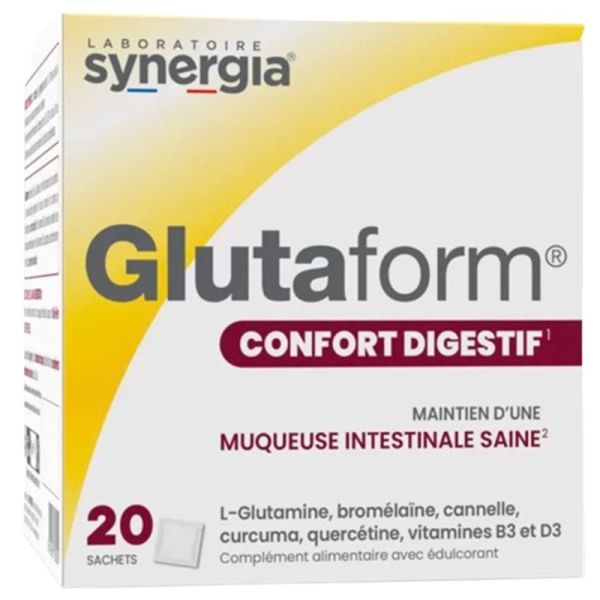 Synergia Glutaform Confort Digestif 20 Sachets – Restauration de la muqueuse intestinale