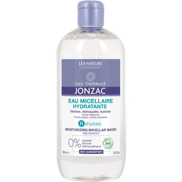 Eau Thermale Jonzac Eau Micellaire Hydratante Bio - 500 ml - Nettoie, démaquille et hydrate