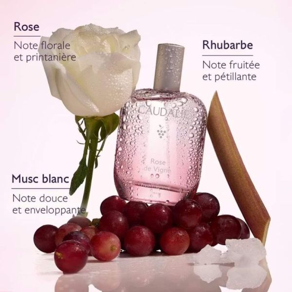Caudalie Eau Fraîche Rose de Vigne - 50 ml - Parfum doux et romantique