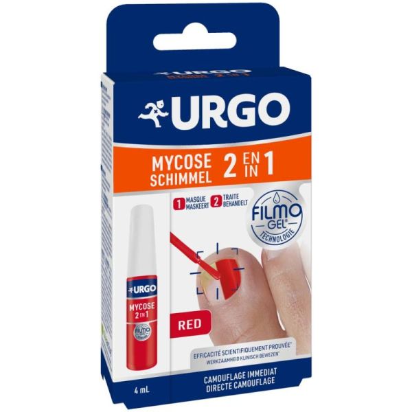 URGO Filmogel® Mycose 2 en 1 - 4ml - Traitement et camouflage des mycoses de l’ongle