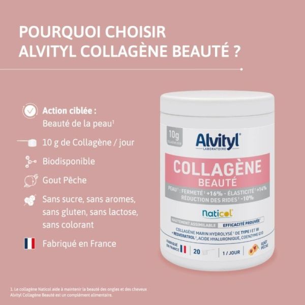Alvityl Collagène Beauté Marin Hydrolisé de Type 1 & 3 - 210g