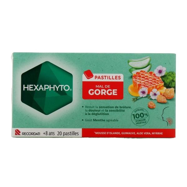 Hexaphyto Pastilles Mal de Gorge - 20 Pastilles