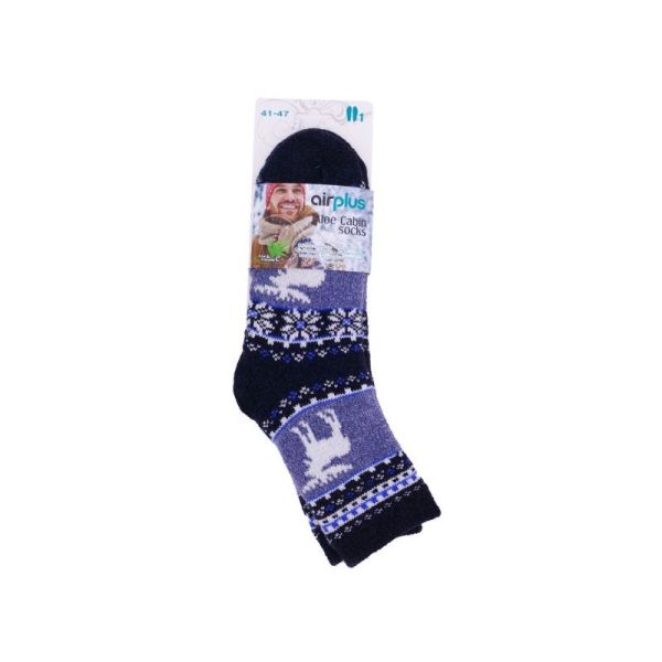 AirPlus Aloe Cabin Chaussettes Hydratantes Homme Renne Bleu - Pointure 41-47