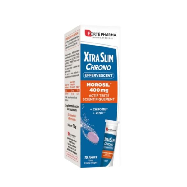Forté Pharma XtraSlim Chrono Effervescent Programme 15 jours - Minceur accélérée et action brûle-graisses ciblée