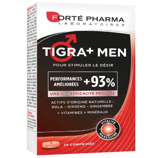 Forté Pharma Énergie Tigra+ Men - 28 Comprimés - Vitalité Masculine