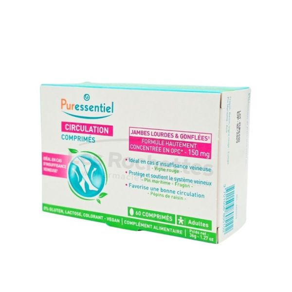 Puressentiel circulation - Jambes lourdes et gonflées - x60 comprimés