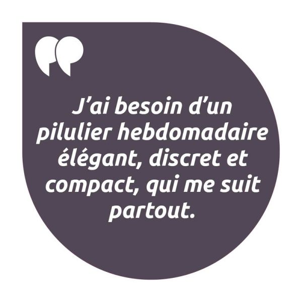 Pilbox Liberty Pilulier Semainier - Couleur : Rouge ou Bleu - 1 pièce - Réduit les Risques d'Oubli