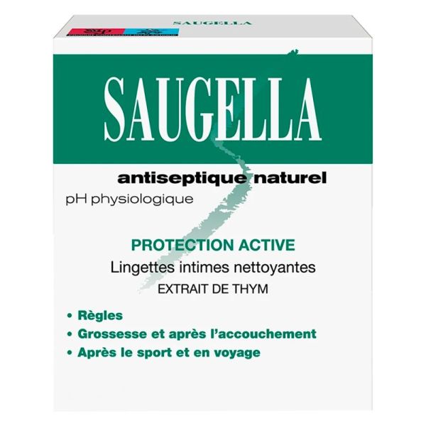 Saugella Antiseptique Lingettes intimes Nettoyante - 10 lingettes - Nettoyant et antiseptique