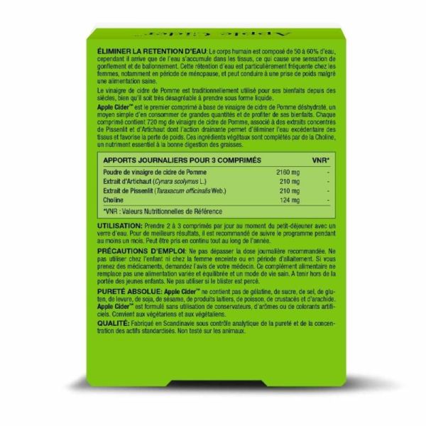 New Nordic Apple Cider 120 comprimés - Le vinaigre de cidre de pomme allié minceur et drainant