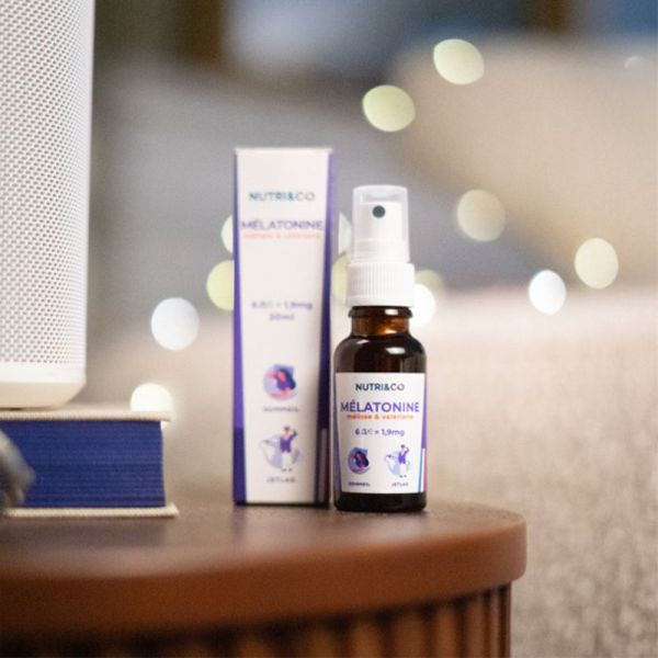 Nutri&Co Mélatonine Spray 20ml – Sommeil et endormissement rapide