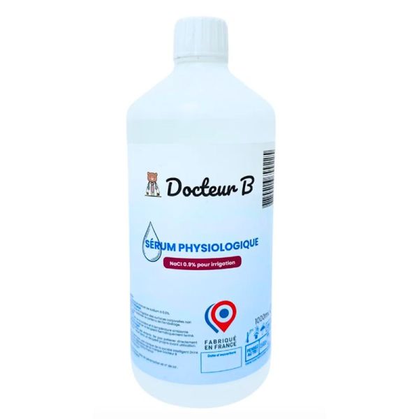 Docteur B Sérum Physiologique - 1L - Nettoie et hydrate le nez et les yeux