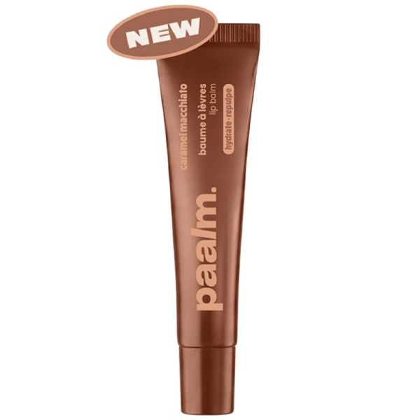 Paalm Baume à Lèvres Hydrakiss Caramel Macchiato 15 ml – Baume à lèvres peptides, HA et phyto-plumper marron glossy
