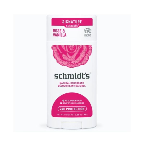 Schmidt's Déodorant Stick Rose Vanille - 75g