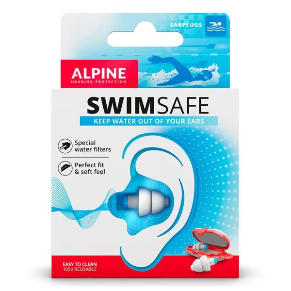 Alpine Hearing SwimSafe Protection Auditive - Bouchons d'Oreilles Pour l'Eau - 1 paire