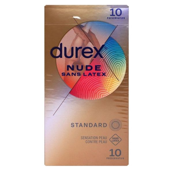 Durex Préservatifs Nude sans latex - 10 préservatifs