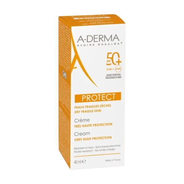 Aderma Protect Crème Très Haute Protection SPF 50+ Sans Parfum 40 ml