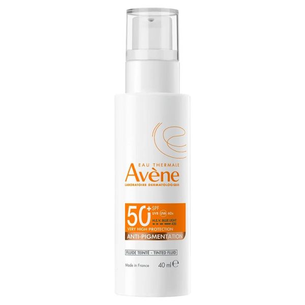 Avène Soin Visage Anti Pigmentation Fluide Teinté SPF 50+ - Hydrate et Uniformise - 40ml