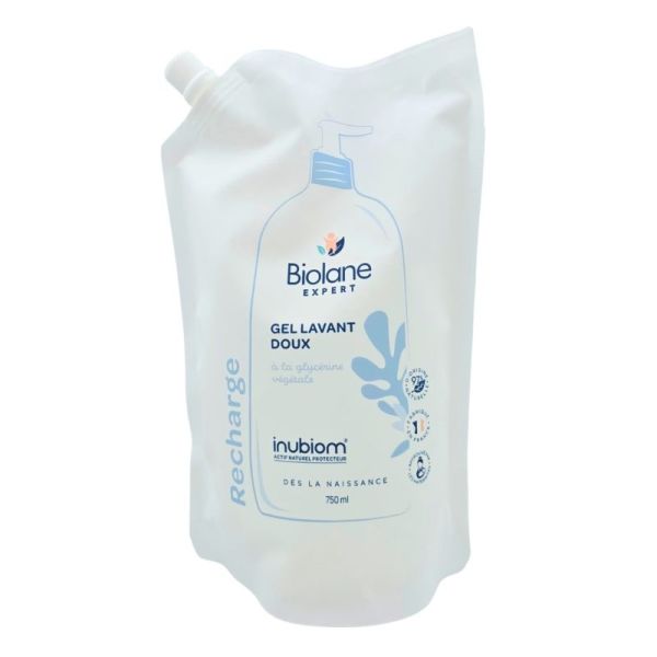 Biolane Expert Recharge Gel Lavant Doux 750 ml - Protège la peau fragile de bébé dès la naissance