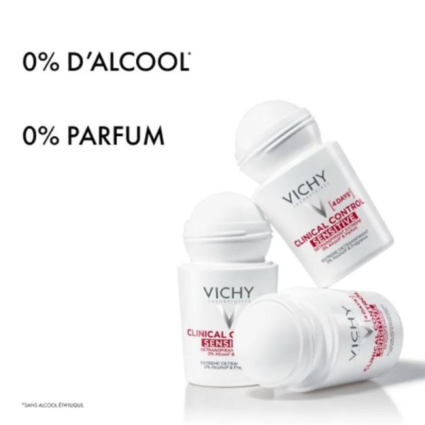 Vichy Déodorant Clinical Control Sensitive 50 ml - Détranspirant peaux sensibles