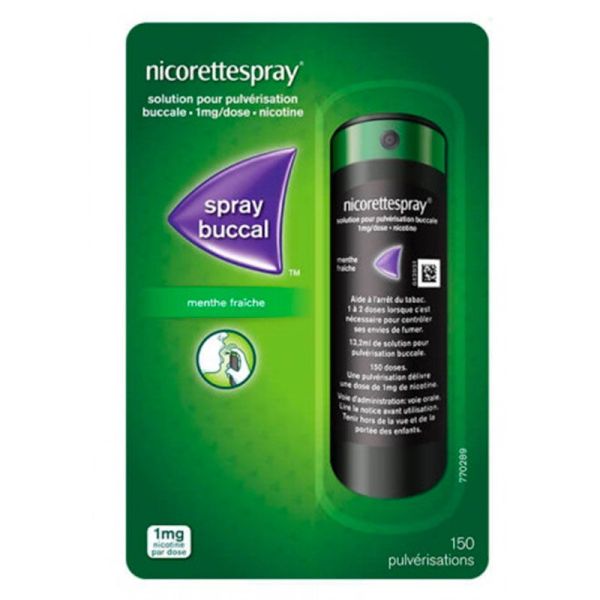 Nicorettespray 1mg Menthe Fraîche - Spray Buccal - 1 spray de 13,2ml