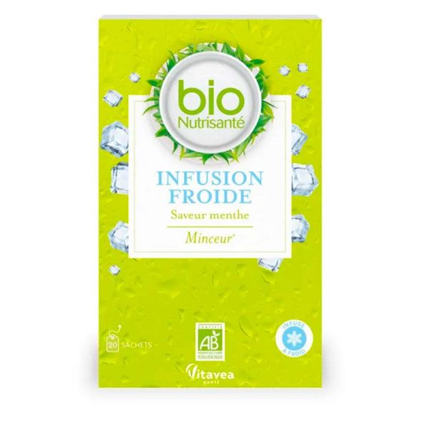 Vitavea BioNutrisanté Infusion Froide - Saveur Menthe - Aide à la Perte de Poids - 20 sachets