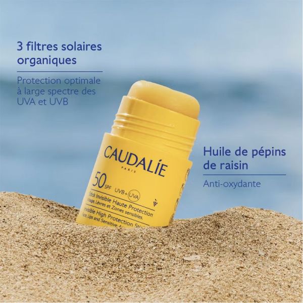 Caudalie Vinosun Protect Stick Invisible Haute Protection SPF50 15g – Protection solaire nomade