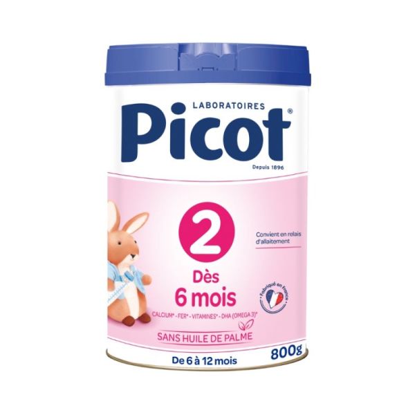 Picot 2 Lait en Poudre 6-12 mois - 800g