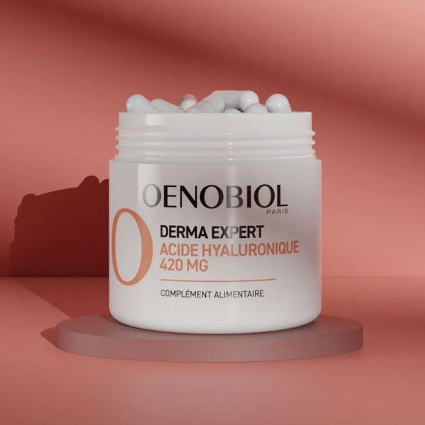 Oenobiol Derma Expert Acide Hyaluronique 420mg - Action Anti-Âge Contre les Rides - 60 gélules