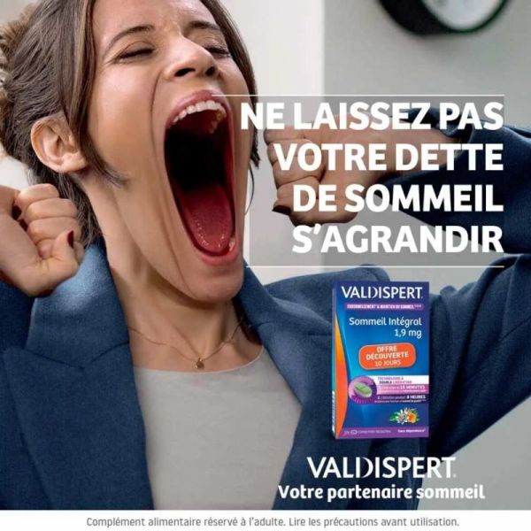 Valdispert Sommeil Intégral 10 Comprimés Offre Découverte - Endormissement rapide en 15 minutes et sommeil continu 8h