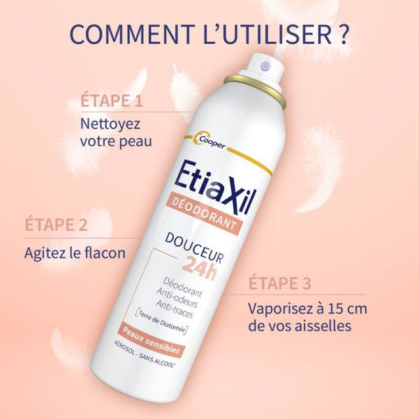 Etiaxil Déodorant Douceur 48h Aérosol - Lot de 2 x 150ml