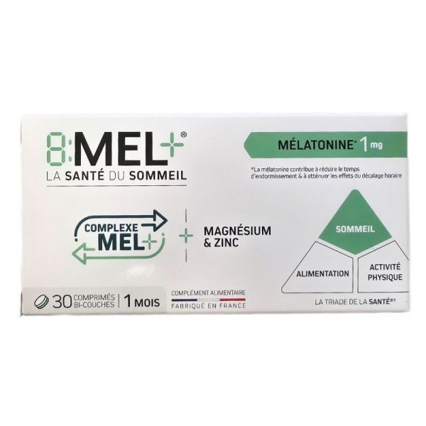 8:MEL+ Mélatonine 1mg - 30 comprimés