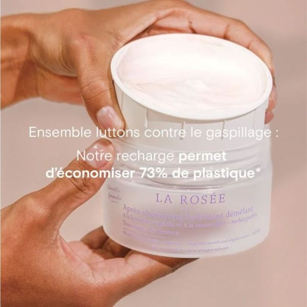 La Rosée Recharge Après-Shampoing Hydratant Démêlant 200ml - Kératine végétale et mauve bio