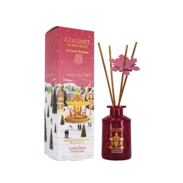 Collines de Provence Bouquet Parfumé Litchi Givré 100 ml - Ambiance fruitée et florale