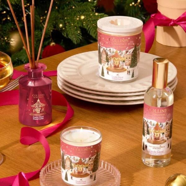 Collines de Provence Bouquet Parfumé Litchi Givré 100 ml - Ambiance fruitée et florale