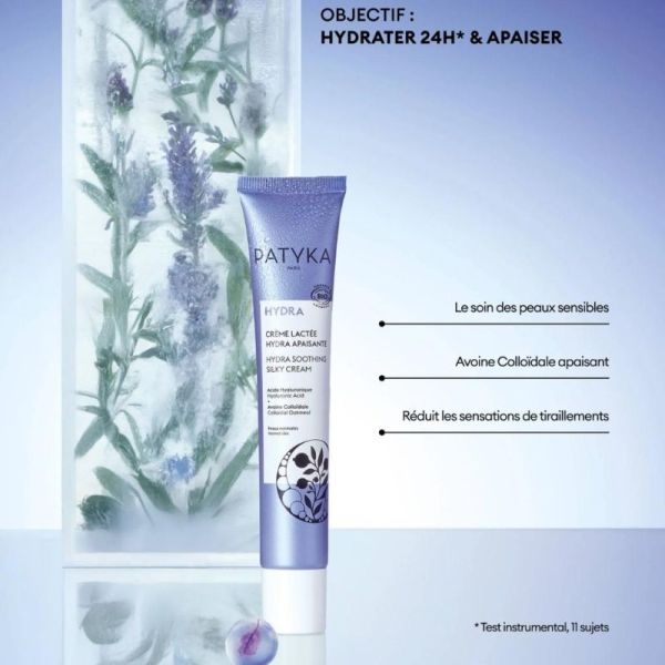 Patyka Crème Lactée Hydra-Apaisante BIO 40ml - Hydratation durable et apaisement immédiat